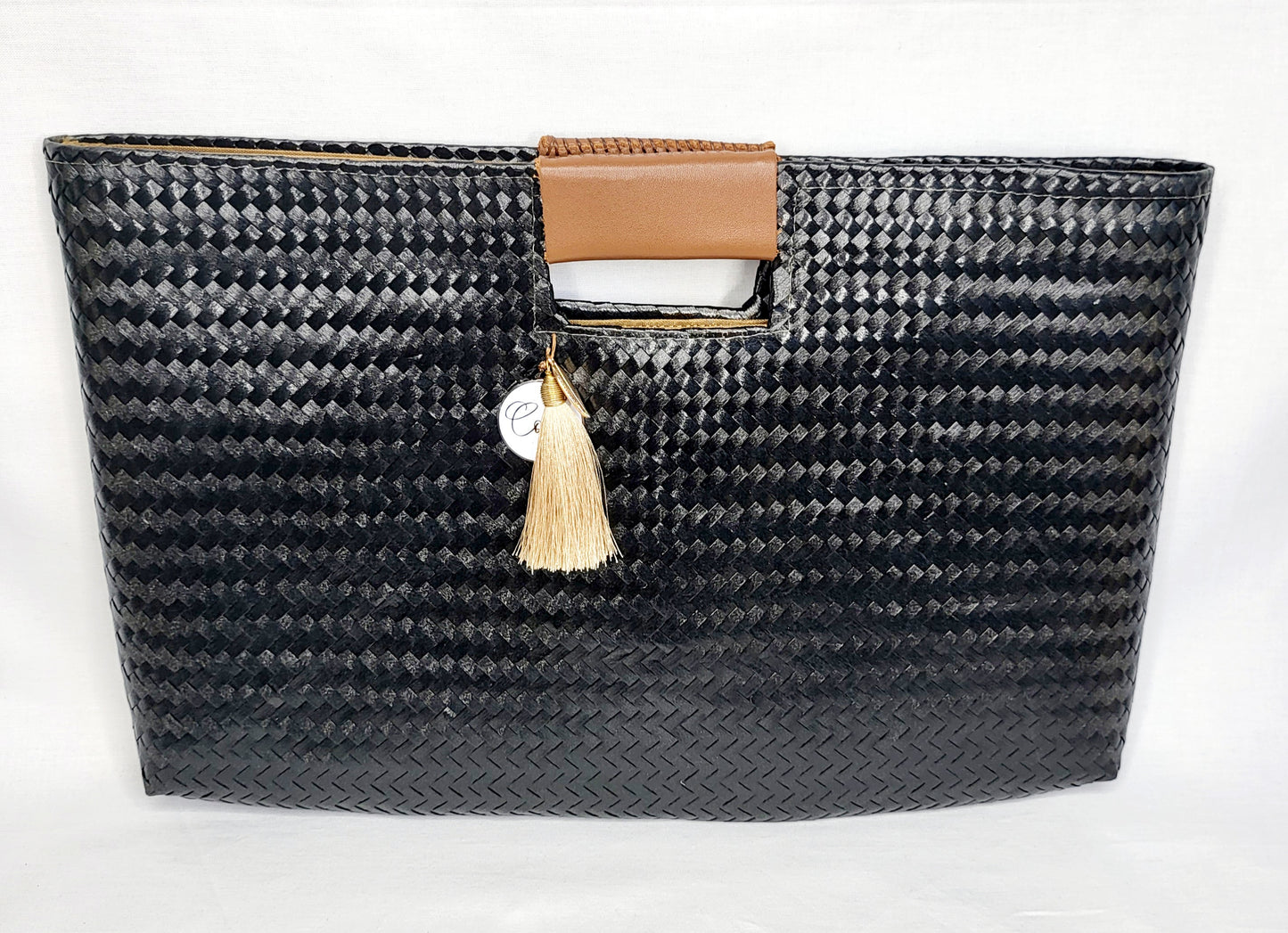 Black/Brown Artisan Clutch