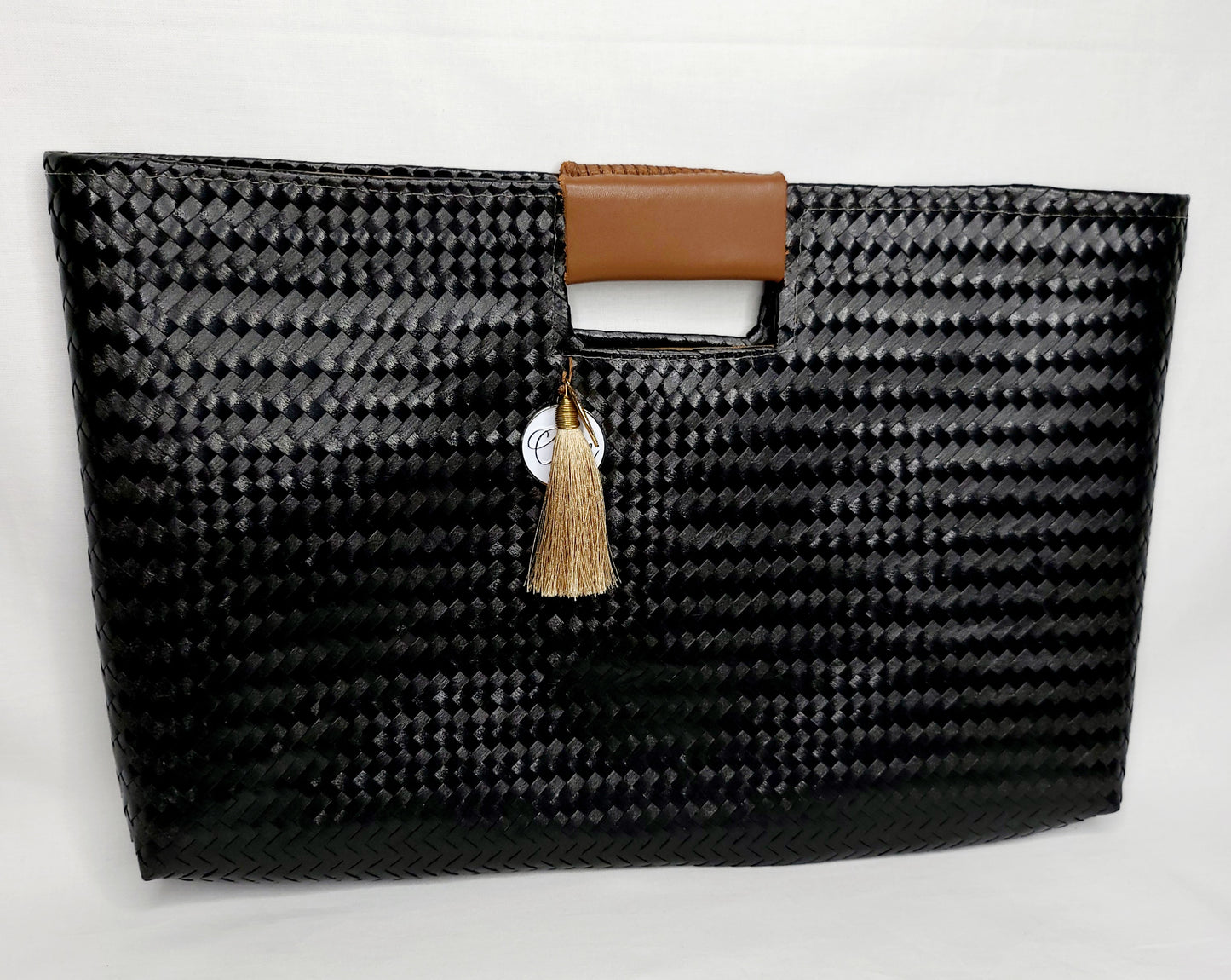 Black/Brown Artisan Clutch