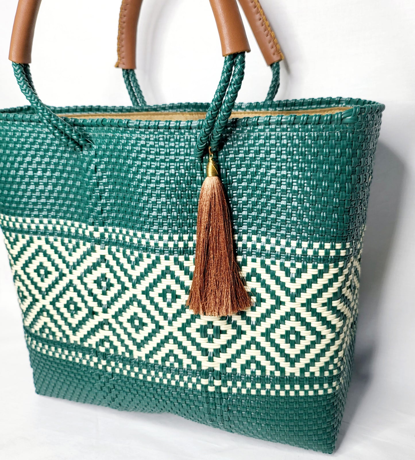 Lola Medium Bag - Deep Green Diamond