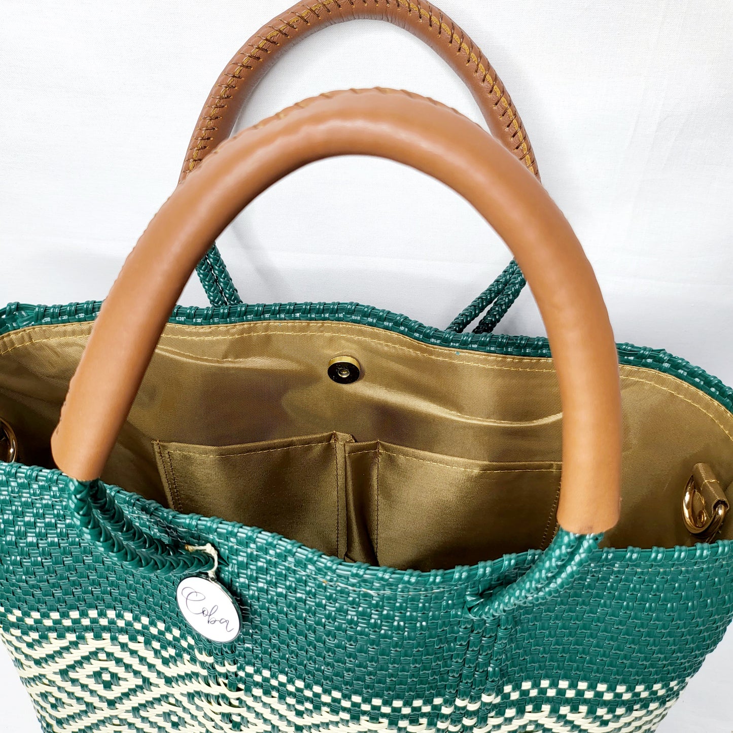 Lola Medium Bag - Deep Green Diamond