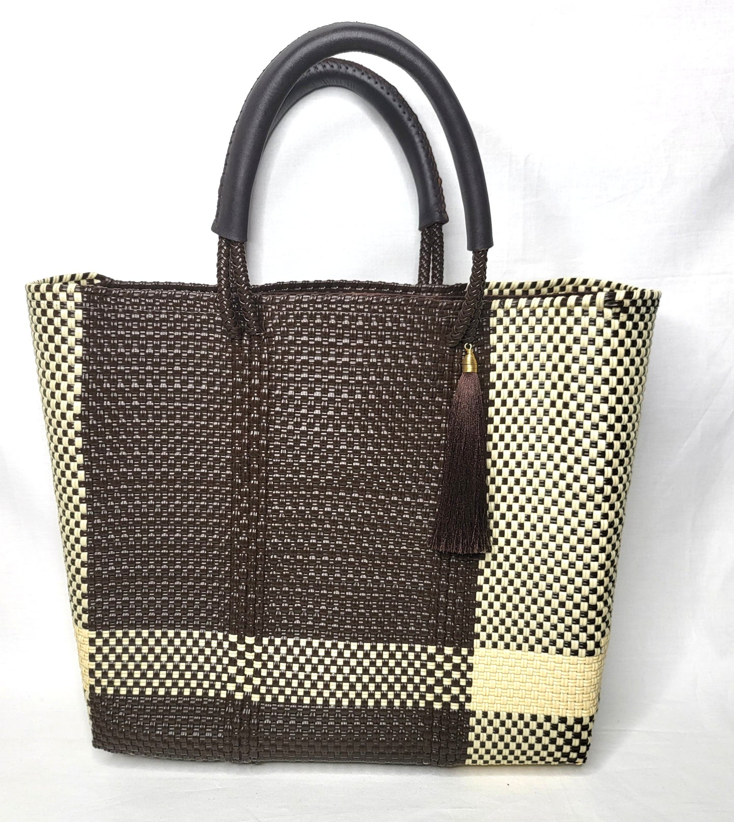 Lola Medium Bag - Brown/Creme