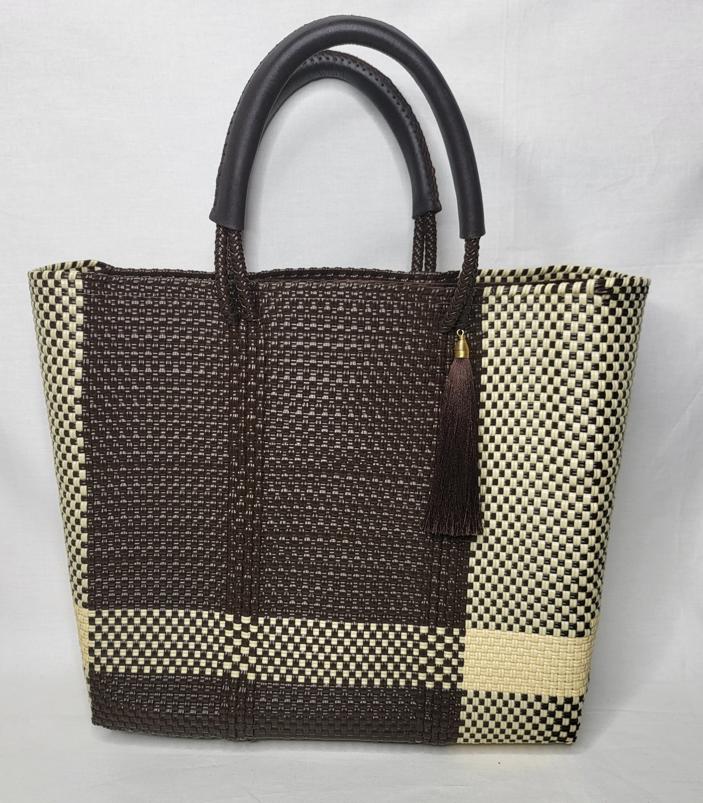 Lola Medium Bag - Brown/Creme