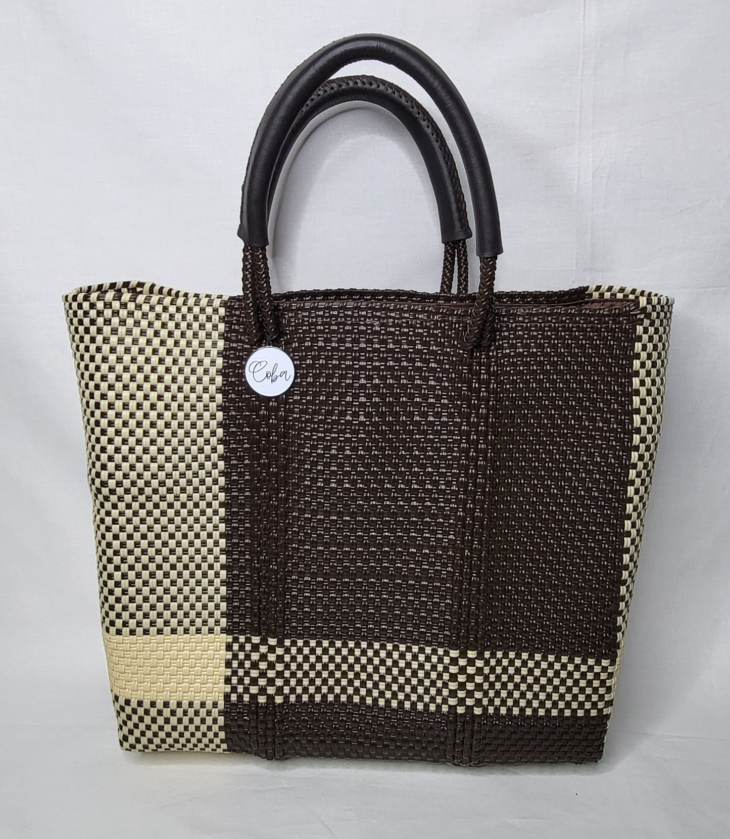Lola Medium Bag - Brown/Creme