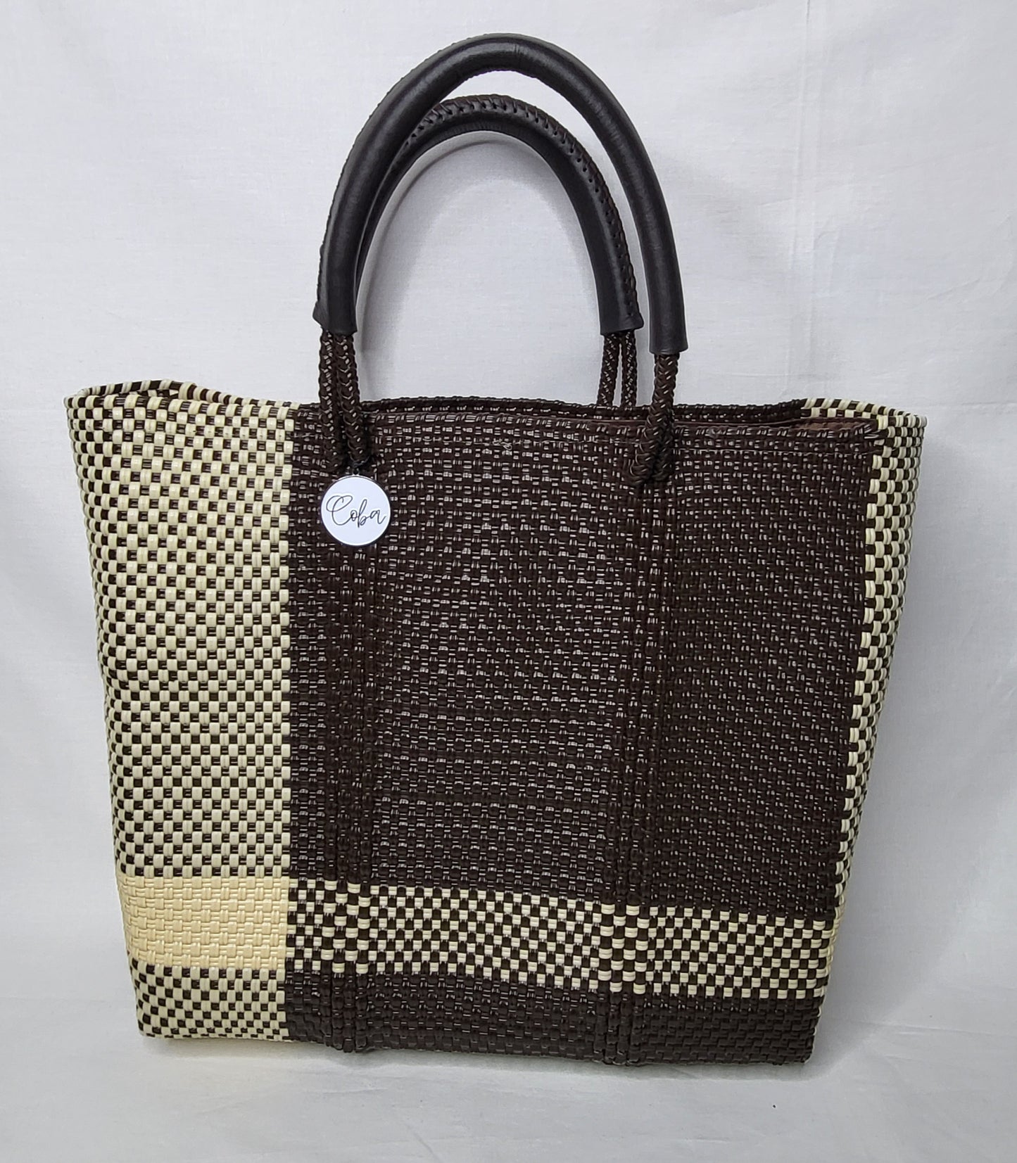 Lola Medium Bag - Brown/Creme