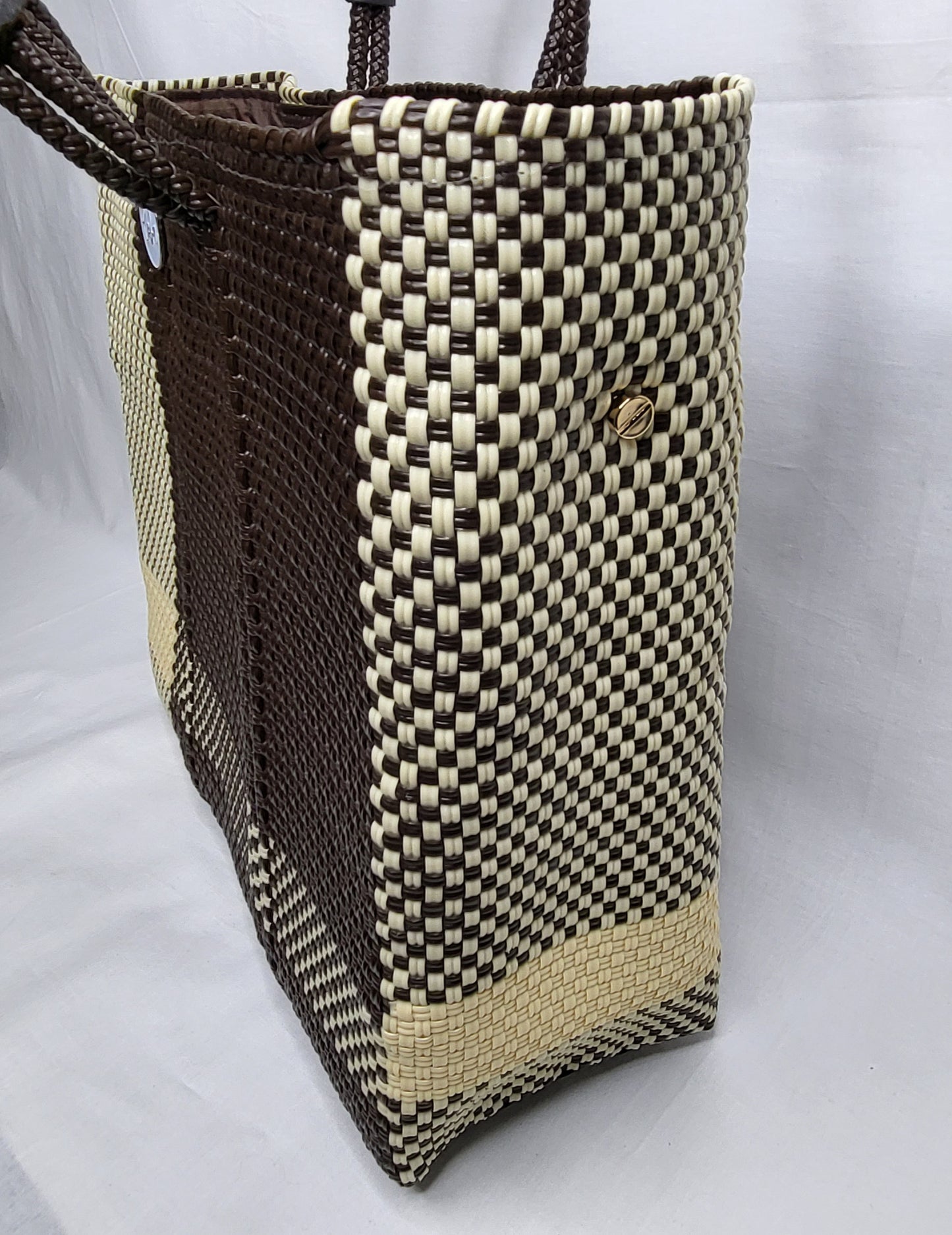 Lola Medium Bag - Brown/Creme