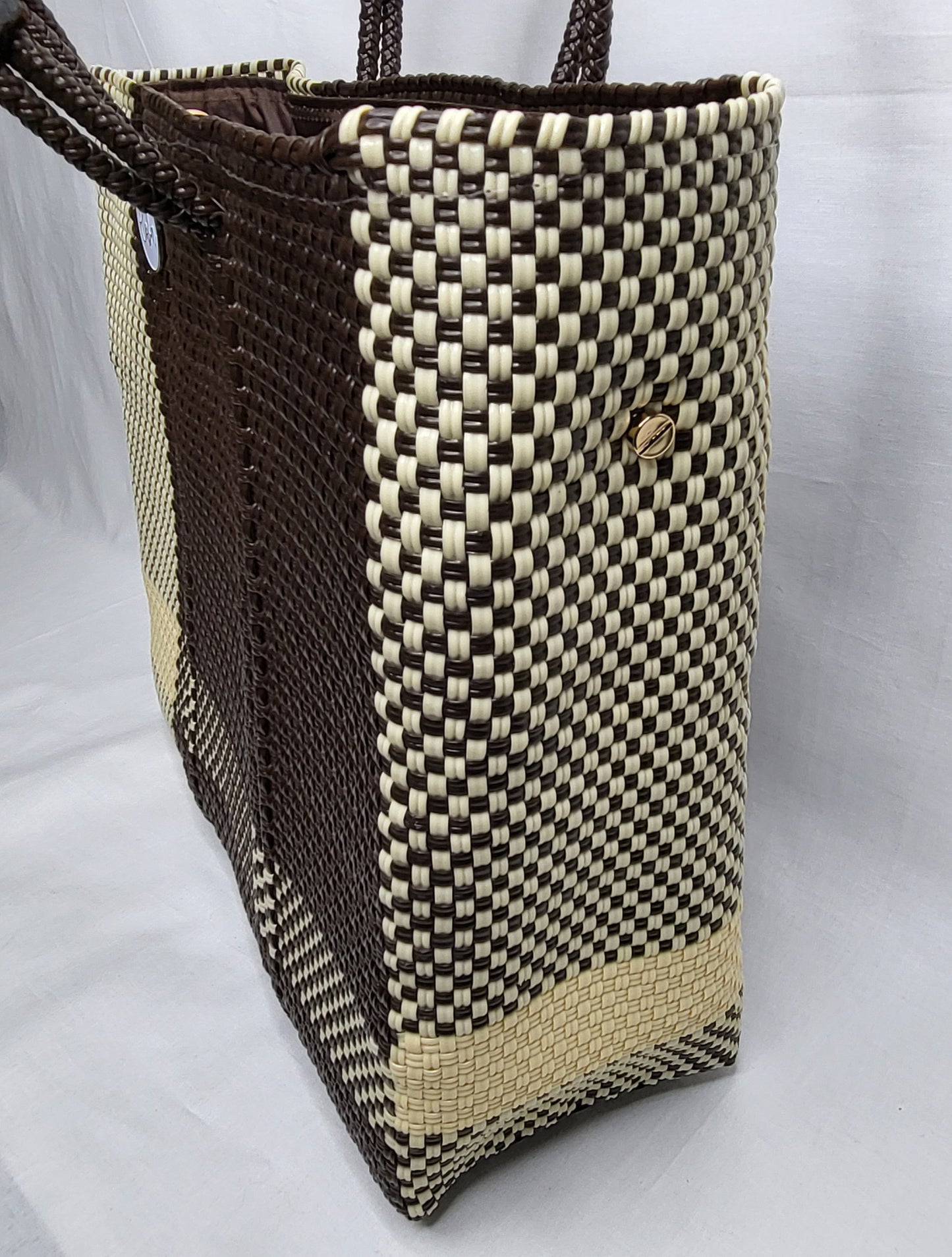 Lola Medium Bag - Brown/Creme