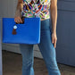 Blue Artisan Clutch