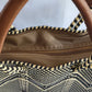 Lola Medium Bag - Zipper Chevron Black & Beige