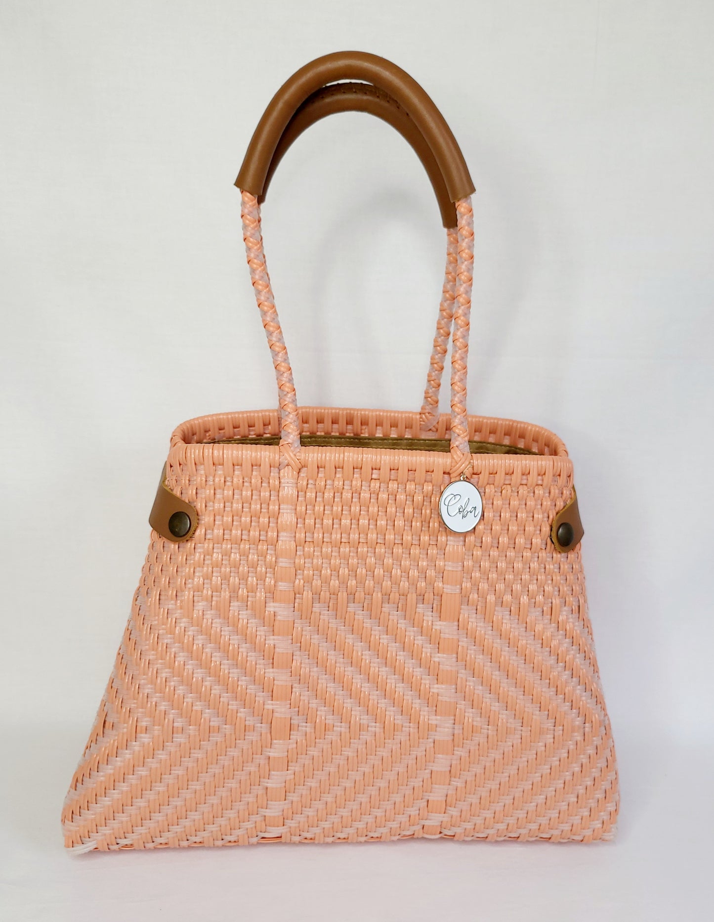 Lola Bucket Bag - Long Handle Peach