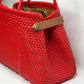Lola Bucket Bag - Ruby Red with Tan Handle