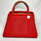 Lola Bucket Bag - Ruby Red with Tan Handle