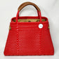 Lola Bucket Bag - Ruby Red with Tan Handle