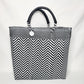 Lola Large Bag - Black & White Chevron