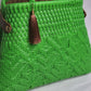 Lola Bucket Bag - Lime Green with Tan Handle