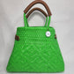 Lola Bucket Bag - Lime Green with Tan Handle