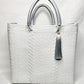 Lola Medium Bag - Silver & White