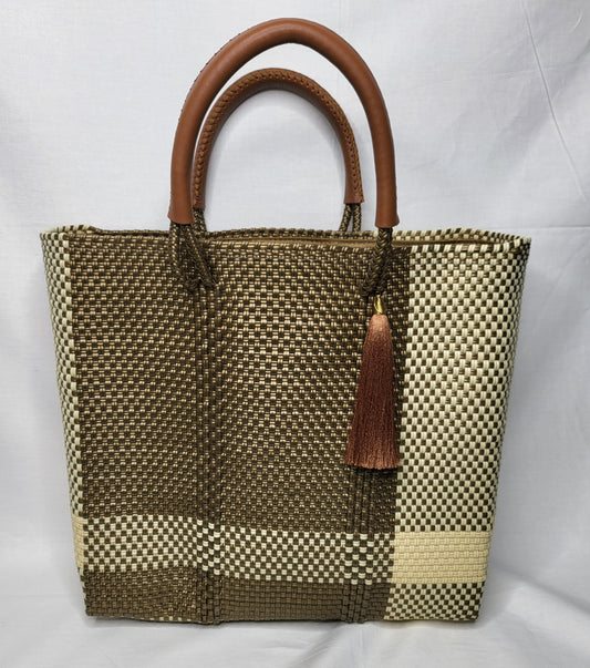 Lola Medium Bag - Cream & Khaki