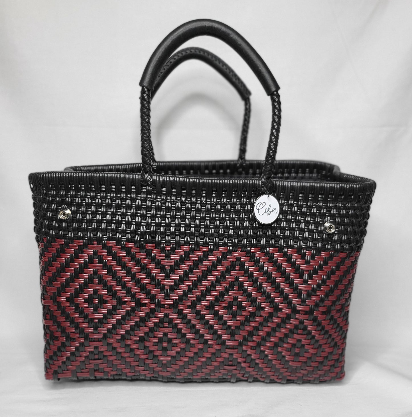 Lola Bucket Bag - Wine and Black