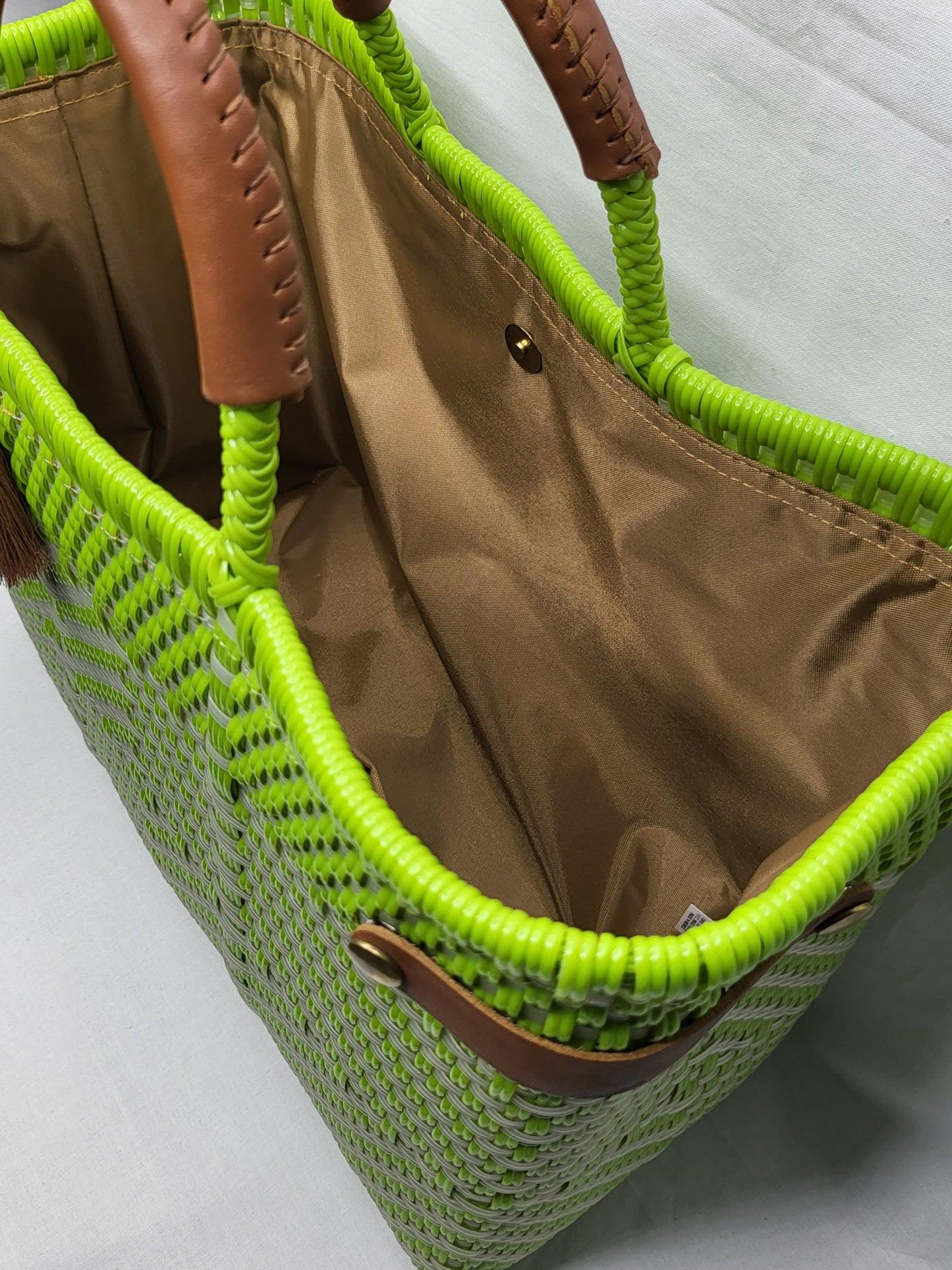 Lola Bucket Bag - Lime Green & Translucent