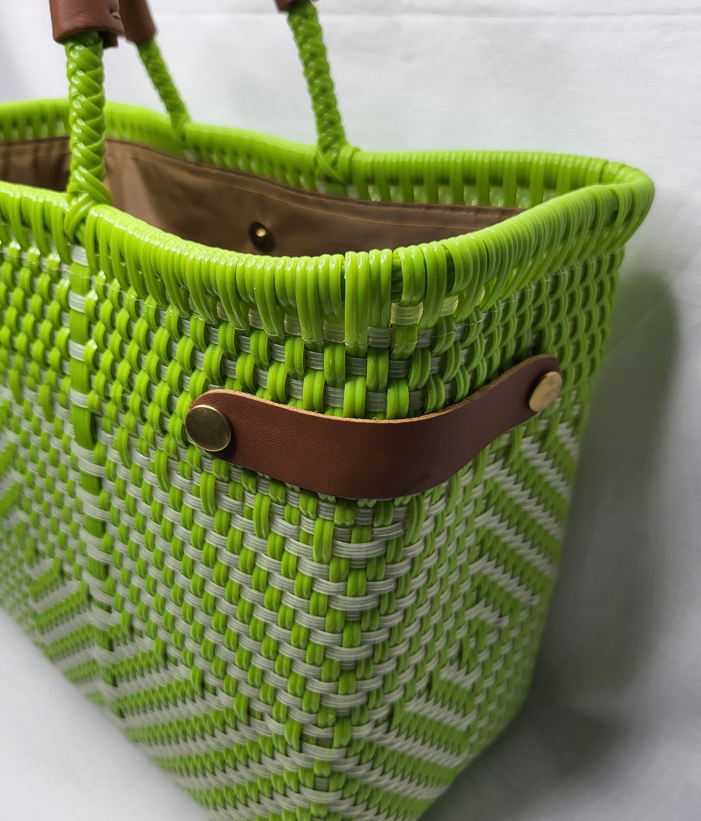 Lola Bucket Bag - Lime Green & Translucent