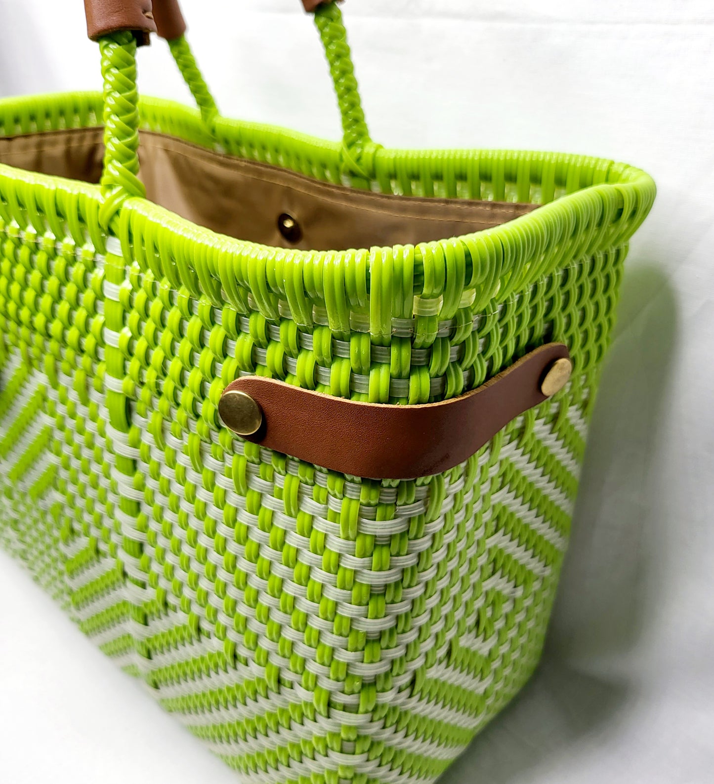 Lola Bucket Bag - Lime Green & Translucent