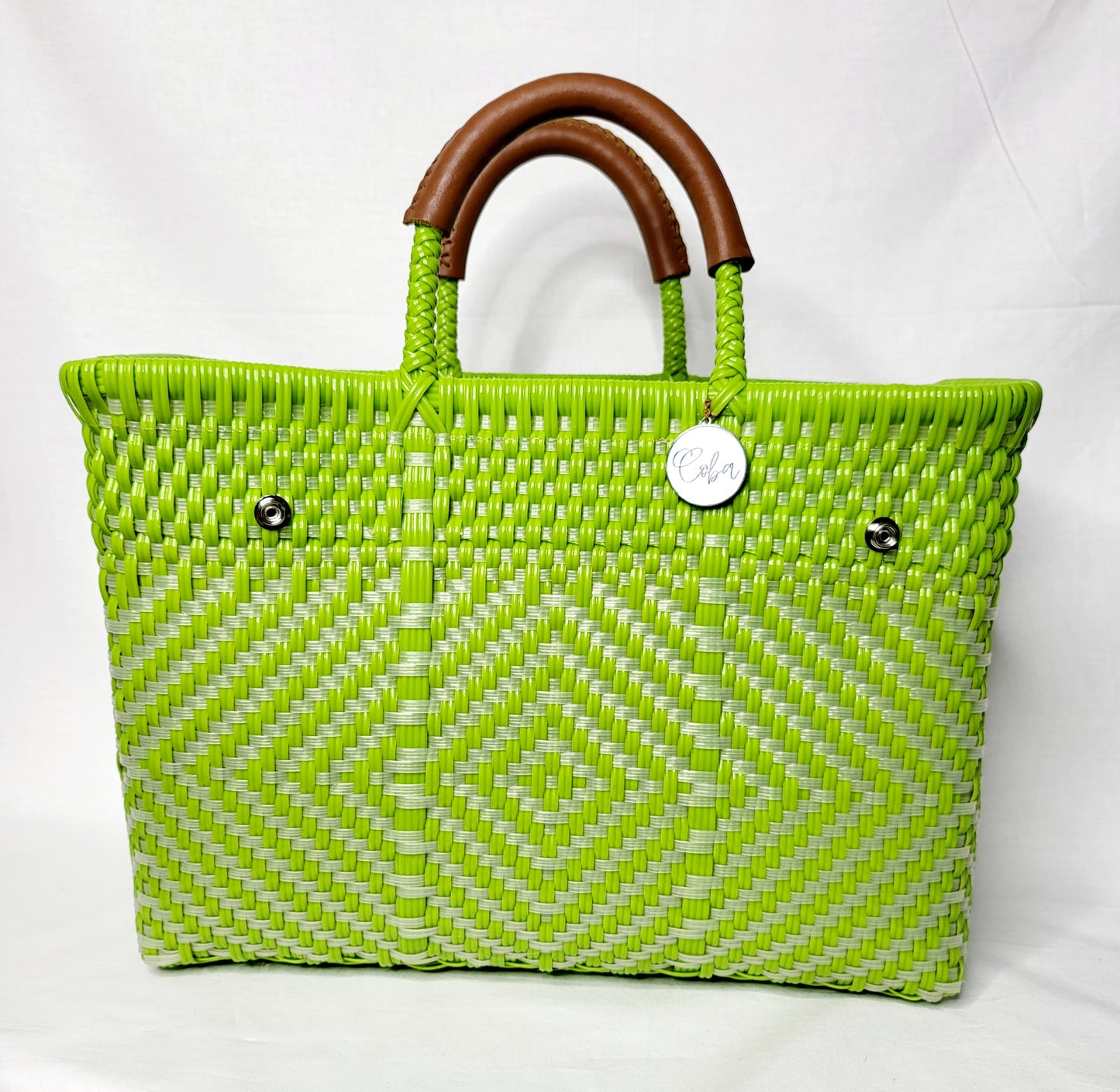 Lola Bucket Bag - Lime Green & Translucent