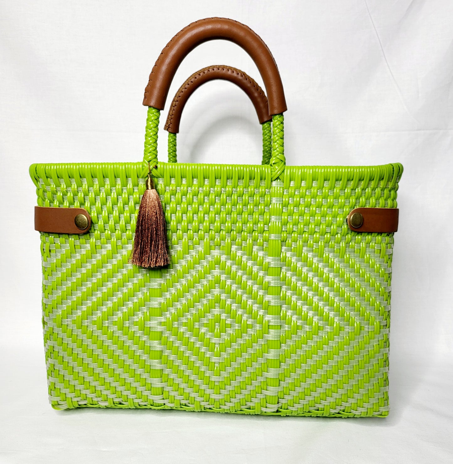 Lola Bucket Bag - Lime Green & Translucent