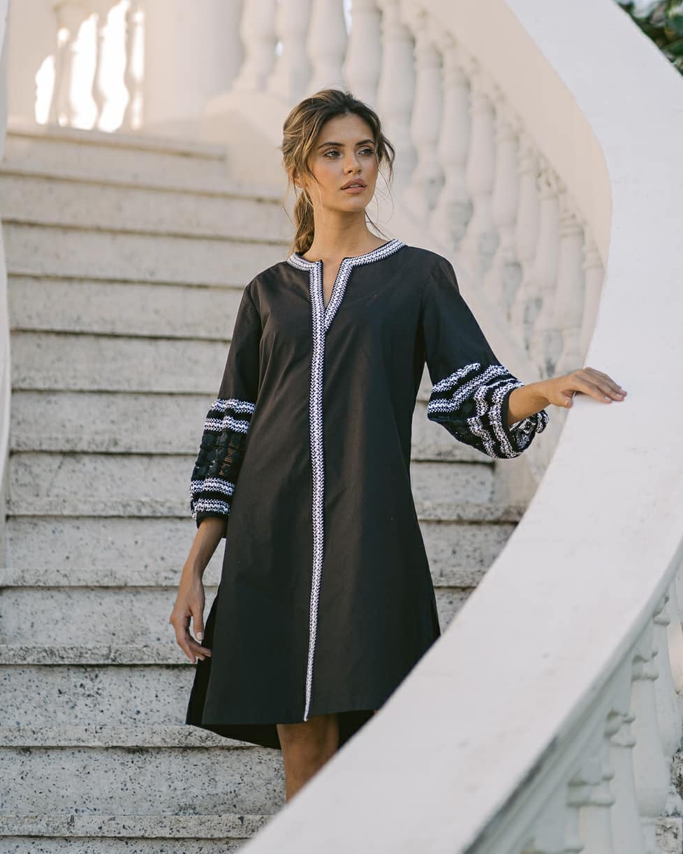 PRE- ORDER Now - Bluish Black and White Tunica
