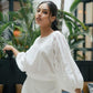 PRE-ORDER Now - "O" Blouse - White