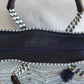 Lola Medium Bag - Blue & White Zipper
