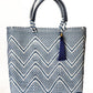 Lola Medium Bag - Blue & Double White