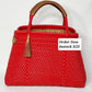 Lola Bucket Bag - Ruby Red with Tan Handle