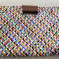 Multi Color Artisan Clutch - Brown Tassel