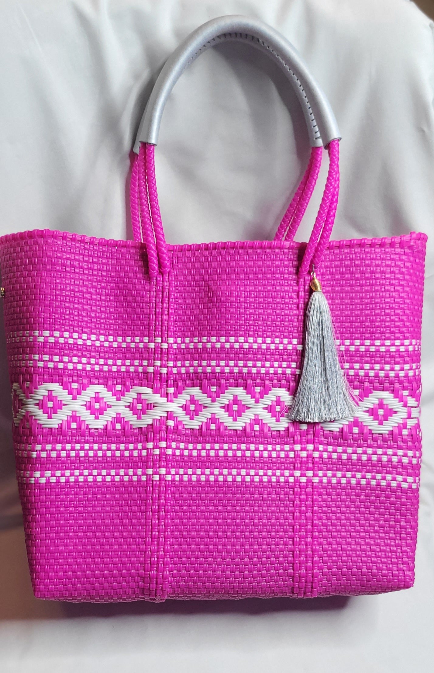 Lola Medium Bag - Pink/White