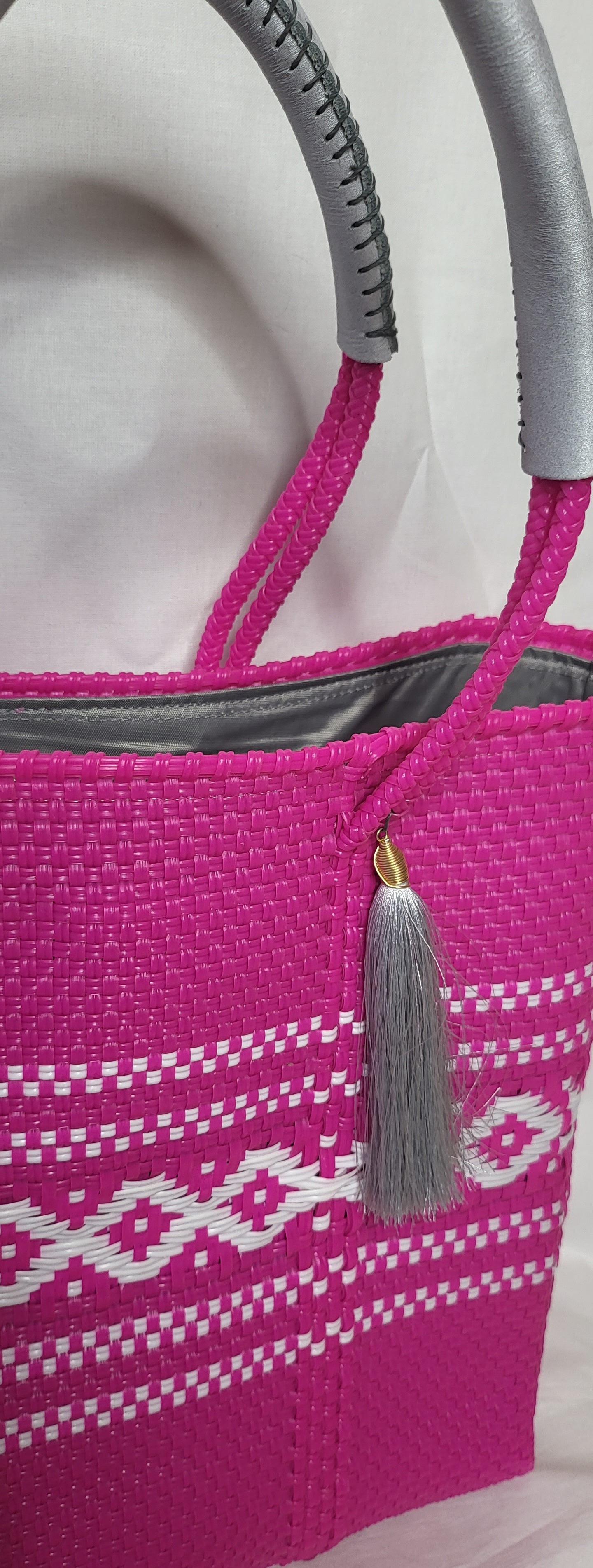 Lola Medium Bag - Pink/White