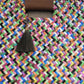 Multi Color Artisan Clutch - Brown Tassel