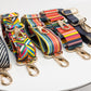 Coba's line of 5 purse straps in a row