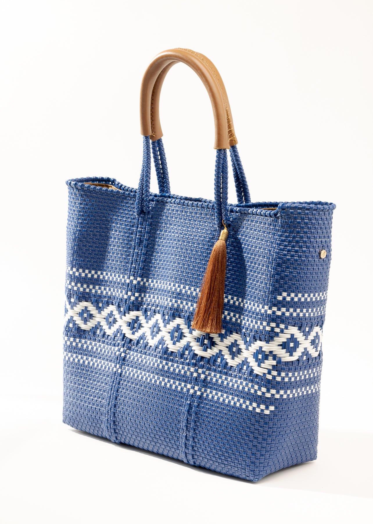 Lola Medium Bag - Blue Royal & White Diamond