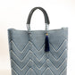 Lola Large Bag - Blue & White Chevron
