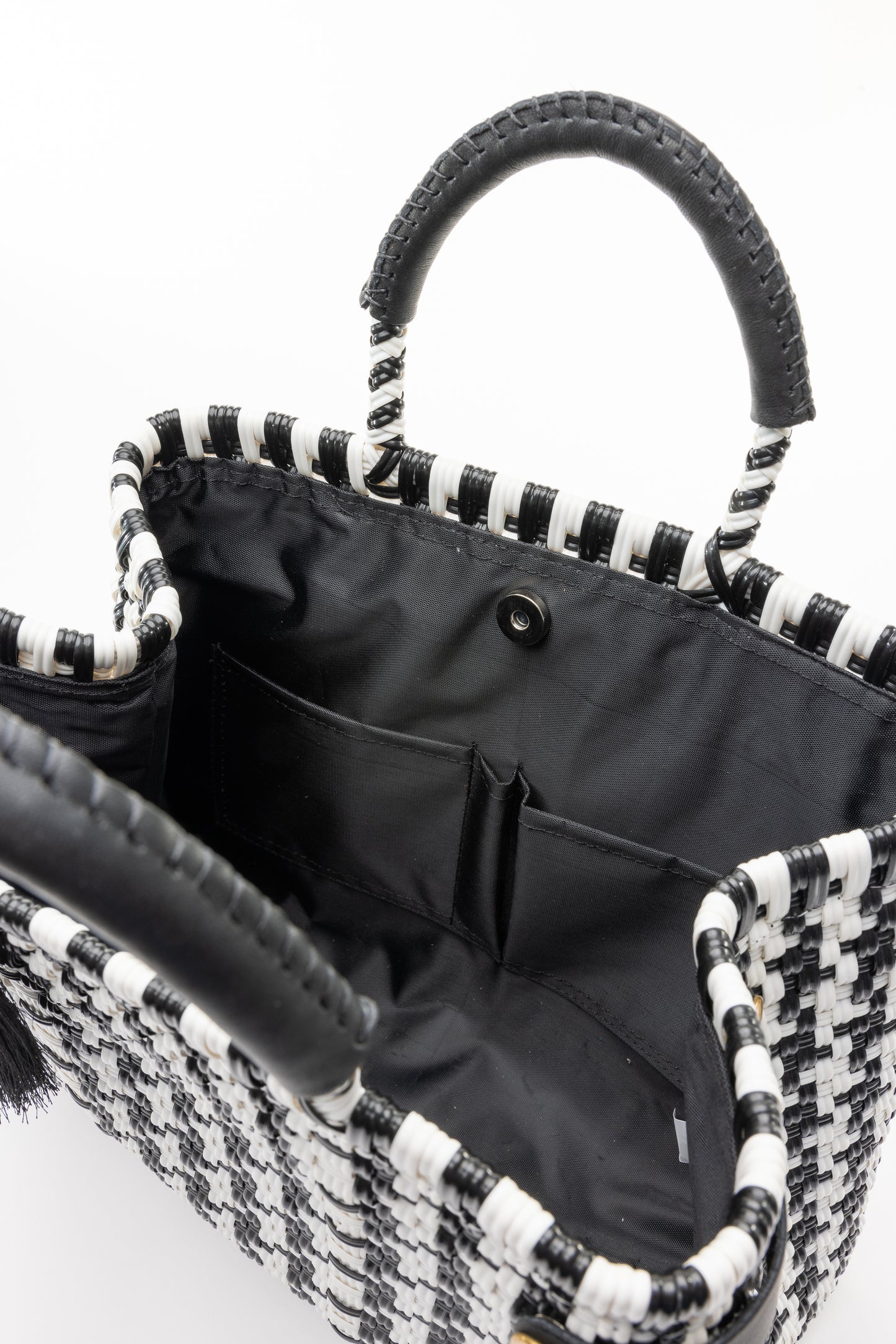 Lola Bucket Bag - Black & White